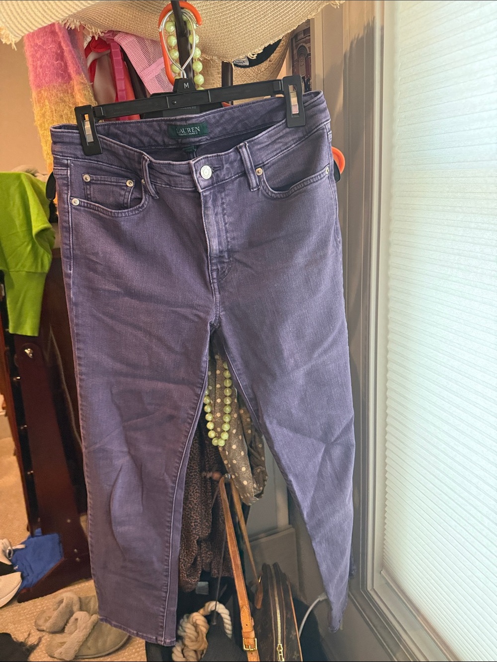 Lauren Ralph Lauren Slim Straight Jeans in Washed Lavender size 8